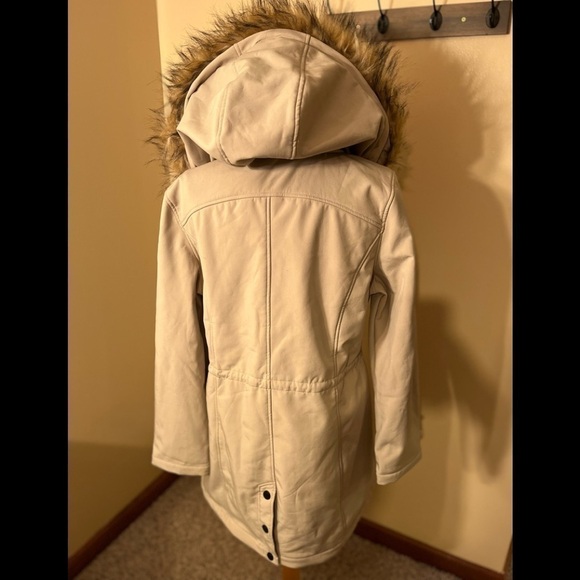 Canada Weathergear Tan Coat W/Detachable Faux Fur Hat Sz L - Picture 6 of 13